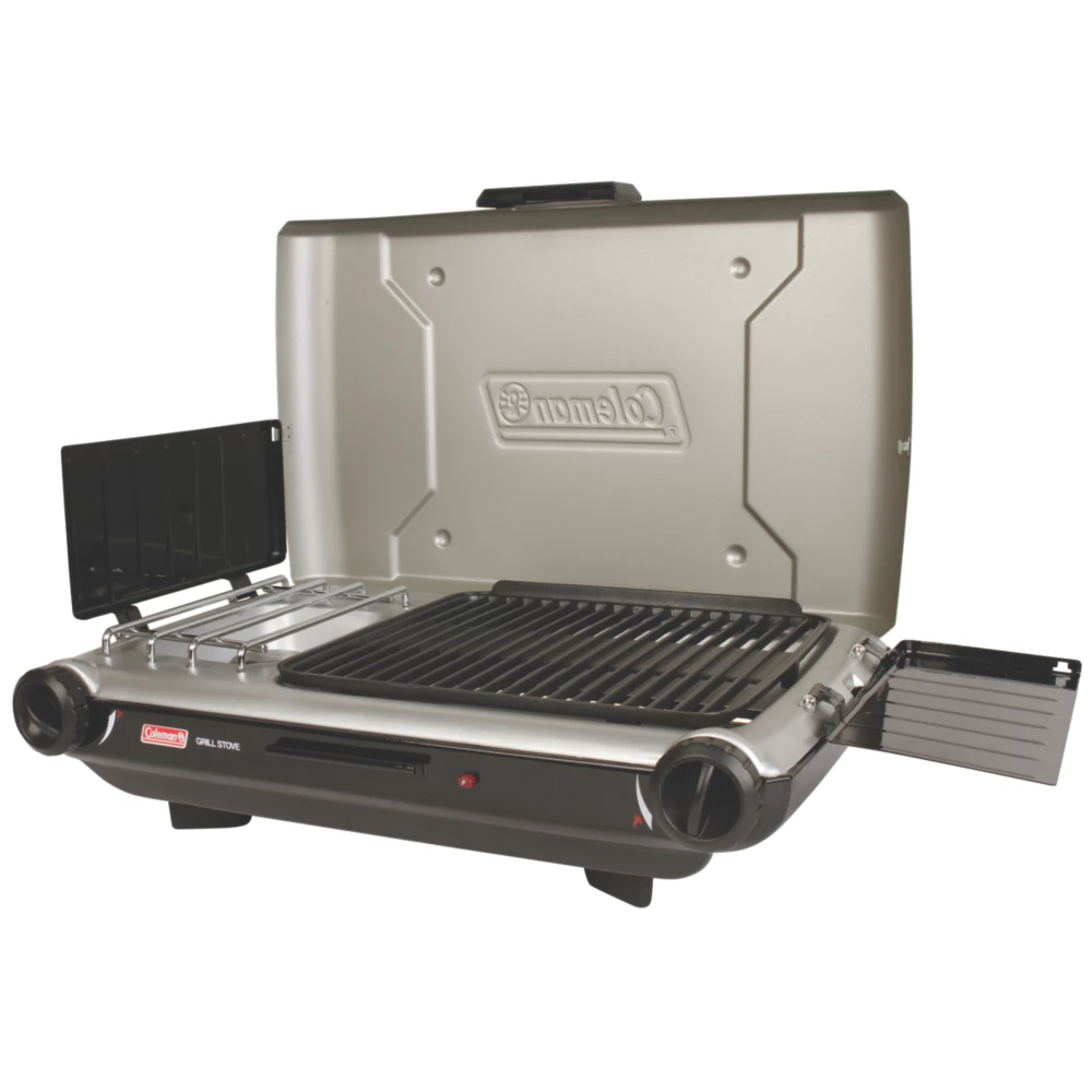 Coleman Deluxe Tabletop Propane 2-in-1 Grill/Stove, 2-Burner 4 Coleman Deluxe Tabletop Propane 2-in-1 Grill/Stove, 2-Burner - Image 2