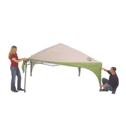 Coleman 10 X 10 Canopy Sun Shelter With Instant Setup -Campout Gear Shop 2000023970 setup 2
