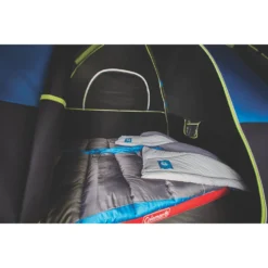 Coleman 4-Person Dark Room Sundome Tent 16 Coleman 4-Person Dark Room Sundome Tent -Campout Gear Shop 2000032253 coleman dark room tent 4p interior capacity with props green turquoise detail 1