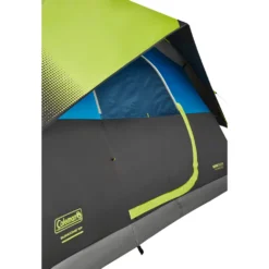 Coleman 6-Person Dark Room Sundome Tent -Campout Gear Shop 2000032254 coleman dark room tent 6p awning green turquoise detail 15B15D