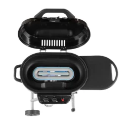 Coleman RoadTrip® 225 Portable Stand-Up Propane Grill 13 Coleman RoadTrip® 225 Portable Stand-Up Propane Grill -Campout Gear Shop 2000033048 225 Stand Up Coleman Black Detail Grill Open Burner System Flames20copy
