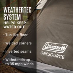 Coleman OneSource™ Rechargeable 4-Person Camping Dome Tent With Airflow System & LED Lighting 14 Coleman OneSource™ Rechargeable 4-Person Camping Dome Tent With Airflow System & LED Lighting -Campout Gear Shop 2000035457 OneSource ATF 6 1