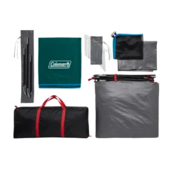 Coleman Skydome™ 4-Person Camping Tent With Full-Fly Vestibule, Evergreen 17 Coleman Skydome™ 4-Person Camping Tent With Full-Fly Vestibule, Evergreen -Campout Gear Shop 2000035801 2000035800 2000035802 2000035803 Laydown