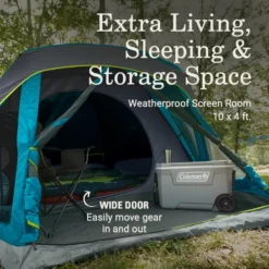 Coleman Skydome™ 6-Person Screen Room Camping Tent With Dark Room™ Technology -Campout Gear Shop 2155647 ATF4