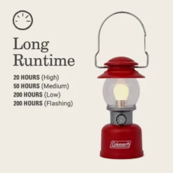 Coleman Classic 500 Lumens LED Lantern, Red -Campout Gear Shop 2155764 ATF3