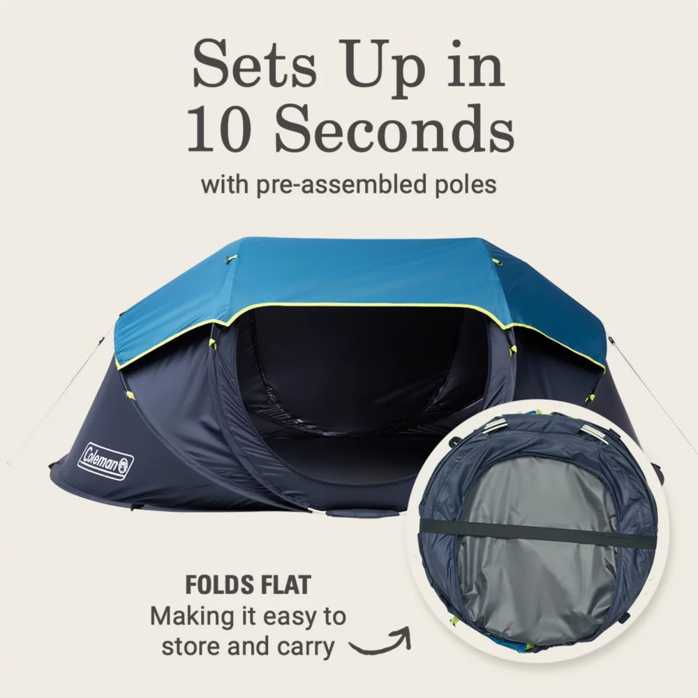 Coleman 2-Person Camp Burst™ Pop-Up Tent With Dark Room™ Technology 4 Coleman 2-Person Camp Burst™ Pop-Up Tent With Dark Room™ Technology - Image 2
