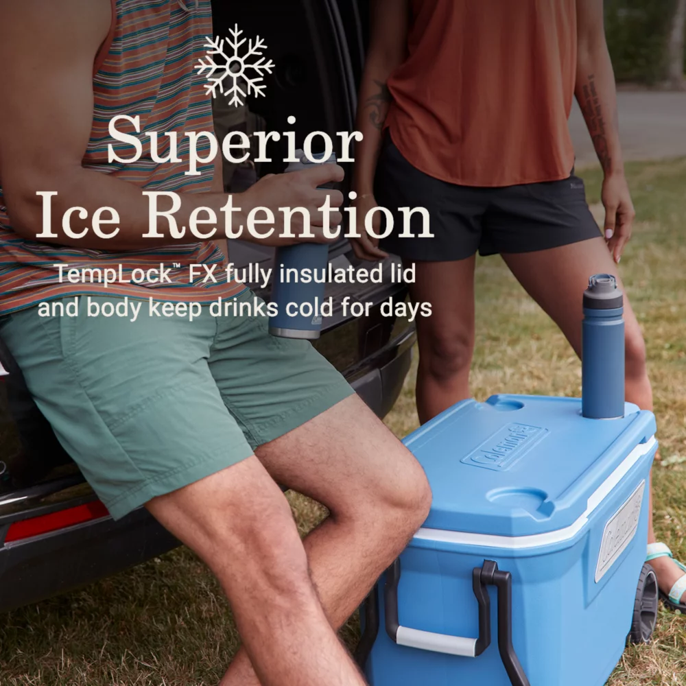 Coleman Atlas Series 62-Quart Wheeled Cooler With Wheels 4 Coleman Atlas Series 62-Quart Wheeled Cooler With Wheels - Image 2