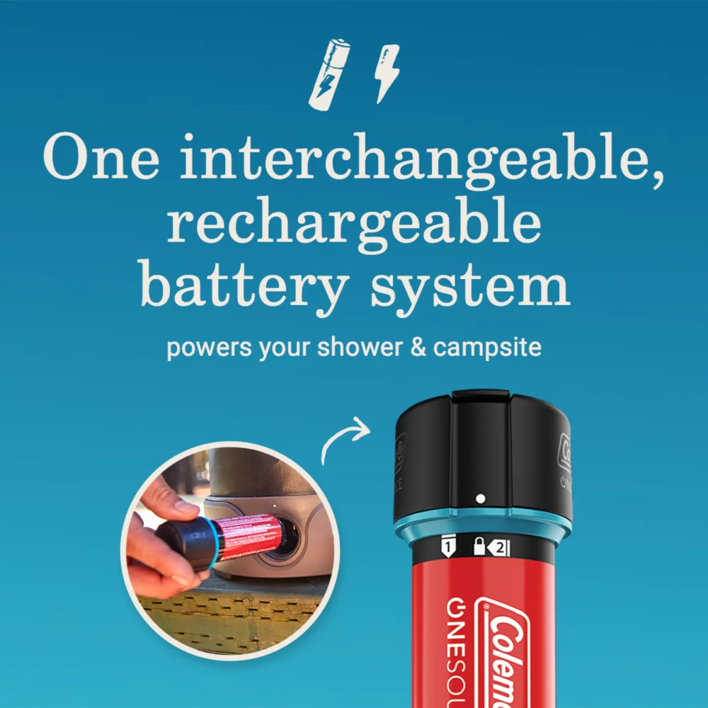 Coleman OneSource Rechargeable Built-In Pump Camp Shower Sprayer 4 Coleman OneSource Rechargeable Built-In Pump Camp Shower Sprayer - Image 2
