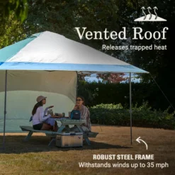 Coleman OASIS™ 13 X 13 Canopy With Sun Wall -Campout Gear Shop 2156428 OasisLite13x13CanopySunWallMoss ATF3