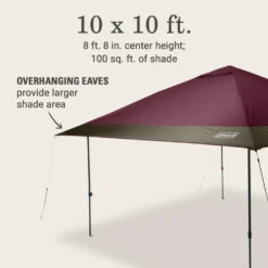 Coleman OASIS™ 10 X 10 Canopy -Campout Gear Shop 2157495 Oasis10x10CanopyBlackberry ATF6