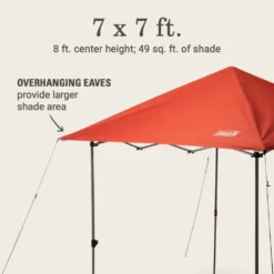 Coleman OASIS™ Lite 7 X 7 Canopy 12 Coleman OASIS™ Lite 7 X 7 Canopy -Campout Gear Shop 2157497 OasisLite7x7CanopyRed ATF5