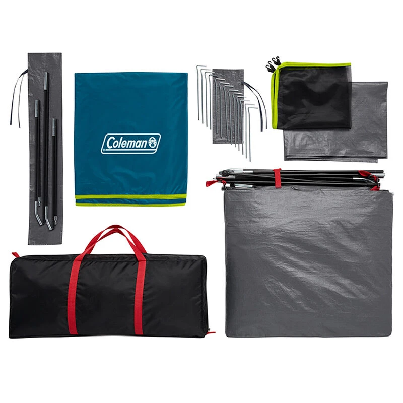 Coleman Dark Room Skydome 4-Person Camping Tent, Blue 12 Coleman Dark Room Skydome 4-Person Camping Tent, Blue - Image 10