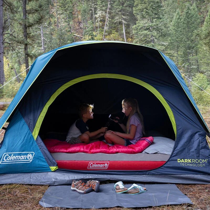 Coleman Dark Room Skydome 4-Person Camping Tent, Blue 14 Coleman Dark Room Skydome 4-Person Camping Tent, Blue - Image 12