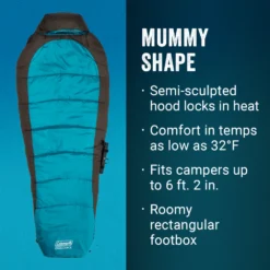 Coleman OneSource™ Heated Sleeping Bag & Rechargeable Battery -Campout Gear Shop Coleman 2000037151 OneSource HeatedSleepingBag ATF5