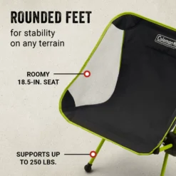 Coleman Mantis Space-Saving Full-Size Low-Profile Chair -Campout Gear Shop Coleman 2000037227 LowProfileChair ATF6