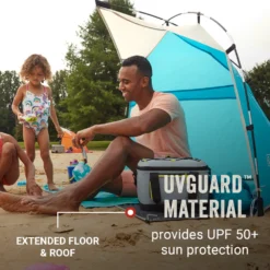 Coleman Skyshade™ Small Compact Beach Shade, Caribbean Sea -Campout Gear Shop Coleman 2000037508 Skyshade CaribbeanSea ATF4