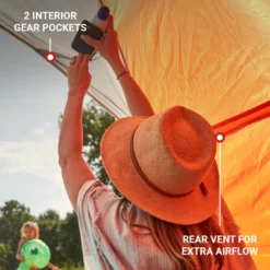 Coleman Skyshade™ Large Compact Beach Shade, Tiger Lily -Campout Gear Shop Coleman 2000037510 Skyshade TigerLily Large ATF6