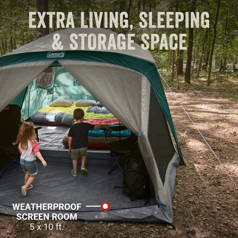 Coleman Skylodge™ 12-Person Camping Tent With Screen Room, Evergreen 5 Coleman Skylodge™ 12-Person Camping Tent With Screen Room, Evergreen - Image 3