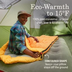 Coleman Arch Bay™ 15°F Big & Tall Sleeping Bag -Campout Gear Shop Coleman ArchBay SleepingBags 15F Daffodil BT ATF3