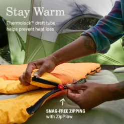 Coleman Arch Bay™ 15°F Big & Tall Sleeping Bag -Campout Gear Shop Coleman ArchBay SleepingBags 15F Daffodil BT ATF4