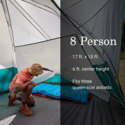 Coleman Blue Springs II™ 8-Person Camping Tent -Campout Gear Shop Coleman BlueSpringsTents 8P StormGray ATF8