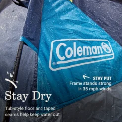 Coleman® Camp Burst™ 4-Person Dark Room™ Camping Tent 10 Coleman® Camp Burst™ 4-Person Dark Room™ Camping Tent -Campout Gear Shop Coleman CampBurstTents 4P DarkRoom ATF4