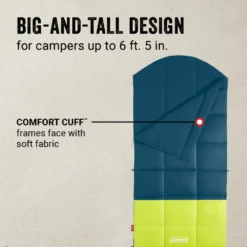 Coleman Kompact™ 40°F Big & Tall Contour Sleeping Bag -Campout Gear Shop Coleman SleepingBagContour40D Space ATF4
