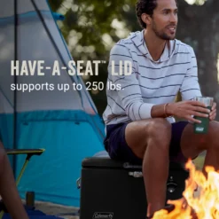 Coleman Reunion™ 54-Quart Steel Belted® Matte Cooler, Midnight 13 Coleman Reunion™ 54-Quart Steel Belted® Matte Cooler, Midnight -Campout Gear Shop Coleman SteelBelted Midnight ATF5