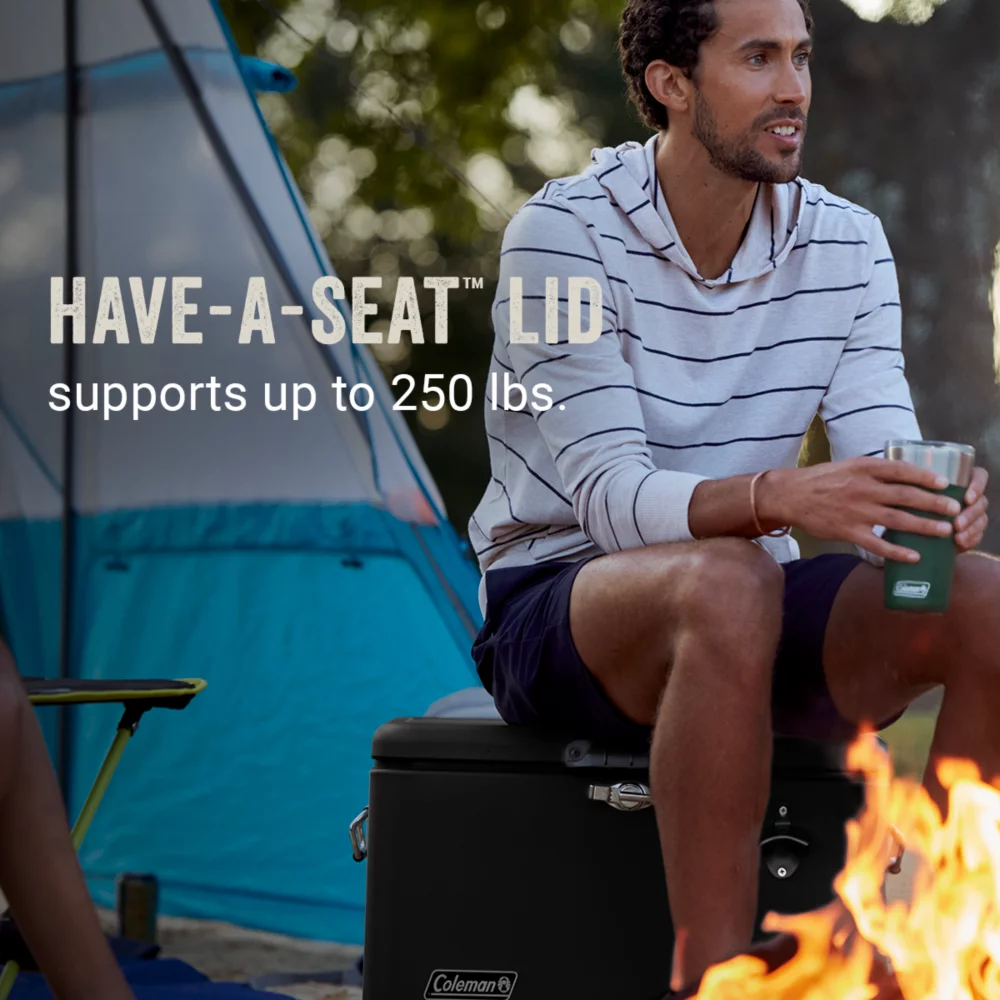 Coleman Reunion™ 54-Quart Steel Belted® Matte Cooler, Midnight 7 Coleman Reunion™ 54-Quart Steel Belted® Matte Cooler, Midnight - Image 5