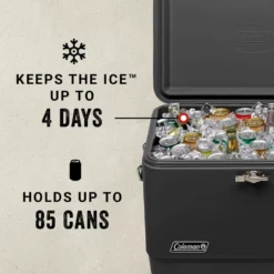 Coleman Reunion™ 54-Quart Steel Belted® Matte Cooler, Midnight 14 Coleman Reunion™ 54-Quart Steel Belted® Matte Cooler, Midnight -Campout Gear Shop Coleman SteelBelted Midnight ATF6
